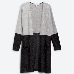 Market & Spruce Emmy Brushed Knee Length Colorblock Cardigan